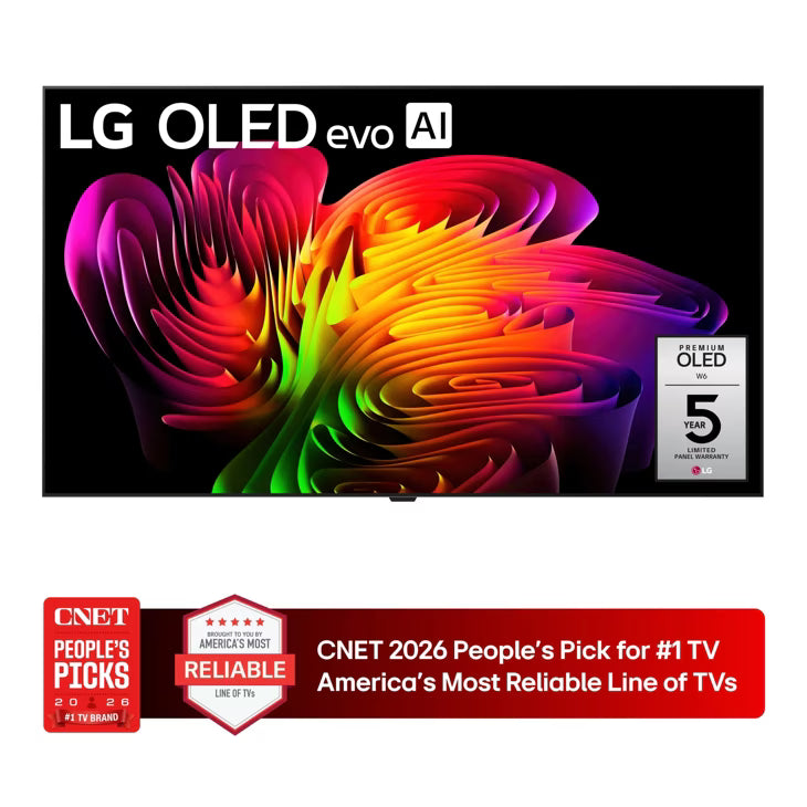 77 Inch Class LG OLED evo AI W6 4K Smart TV 2026 with Wallpaper Design and Supplied Flush Wall Mount